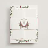 "Romantic Florals" - Wedding Invitations in Peony by Susan Moyal - Assembled with Belly Band