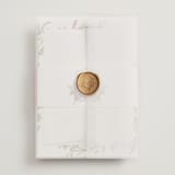 "Romantic Florals" - Wedding Invitations in Peony by Susan Moyal - Assembled with Vellum Wrap and Wax Seal