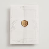 "Hydrangea Vine" - Wedding Invitations in Coastal by Susan Moyal - Assembled with Vellum Wrap and Wax Seal