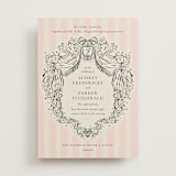 "Hand Illustrated Crest" - Wedding Invitations in Peony by Jackie Crawford - Front