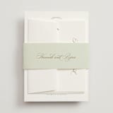 "Avalon" - Wedding Invitations in Chiffon by Everett Paper Goods - Assembled with Belly Band