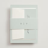 "Merryvale" - Wedding Invitations in Sky by Kelly Schmidt - Assembled with Belly Band