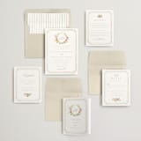 "Chelsea" - Wedding Invitations in Hibiscus by Everett Paper Goods - Invitation Suite