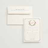 "Chelsea" - Wedding Invitations in Hibiscus by Everett Paper Goods - Invitation with Envelope