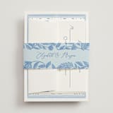"Porcelain Floral" - Wedding Invitations in Porcelain by Elly - Assembled with Belly Band