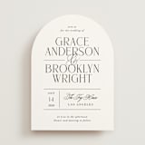 "Grand Scale" - Wedding Invitations in Caviar by Olivia Raufman - Front