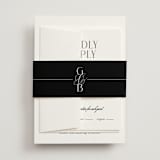 "Grand Scale" - Wedding Invitations in Caviar by Olivia Raufman - Assembled with Belly Band