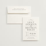 "Grand Scale" - Wedding Invitations in Caviar by Olivia Raufman - Invitation with Envelope