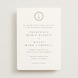 "Circle monogram" - Wedding Invitations in Cotton by Stacey Meacham - Front