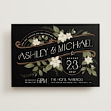 "Vintage Print" - Wedding Invitations in Licorice by GeekInk Design - Front