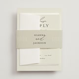 "Love and Faith" - Wedding Invitations in Vanilla by Louise Kay - Assembled with Belly Band