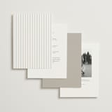 "Overlapping" - Wedding Invitations in Cotton by Amy Kross - Back of Card Options