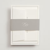 "Overlapping" - Wedding Invitations in Cotton by Amy Kross - Assembled with Belly Band