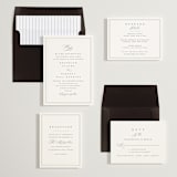 "Overlapping" - Wedding Invitations in Cotton by Amy Kross - Invitation Suite