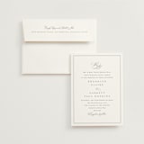 "Overlapping" - Wedding Invitations in Cotton by Amy Kross - Invitation with Envelope