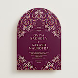 "Henna" - Wedding Invitations in Mixed Berry by fatfatin - Front