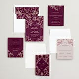 "Henna" - Wedding Invitations in Mixed Berry by fatfatin - Invitation Suite