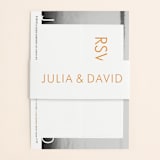 "Minimalist Display" - Wedding Invitations in Orange by Nam Bourassa - Assembled