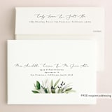 "Greenery Banner" - Wedding Invitations in Navy by Susan Moyal - FREE Recipient Addressing