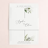 "Greenery Banner" - Wedding Invitations in Navy by Susan Moyal - Assembled