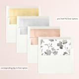 "Floral Union" - Wedding Invitations in Black Sugar by Pati Cascino - Envelope Liner Options