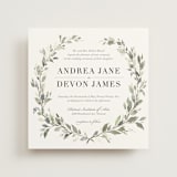 "Watercolor Wreath" - Wedding Invitations in Linen by Katrina Crouch - Front