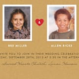 "Textbook Love Story" - Wedding Invitations in Kraft by root beer float - Close-Up
