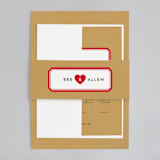 "Textbook Love Story" - Wedding Invitations in Kraft by root beer float - Assembled