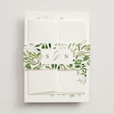 "Verdure" - Wedding Invitations in Garden by Leah Bisch - Assembled with Belly Band