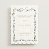 "Ribbonly Frame" - Wedding Invitations in Juniper by Itsy Belle Studio - Front