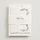 "Ribbonly Frame" - Wedding Invitations in Juniper by Itsy Belle Studio - Assembled with Belly Band