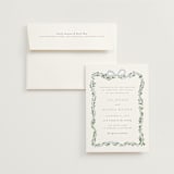 "Ribbonly Frame" - Wedding Invitations in Juniper by Itsy Belle Studio - Invitation with Envelope