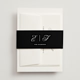 "Blancmange" - Wedding Invitations in Frost by chocomocacino - Assembled with Belly Band