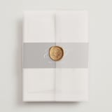 "Blancmange" - Wedding Invitations in Frost by chocomocacino - Assembled with Vellum Wrap and Wax Seal