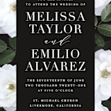 "Heirloom Roses" - Wedding Invitations in Ebony by Jill Means - Close-Up