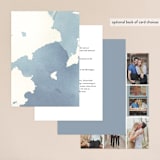 "Reverie" - Wedding Invitations in Periwinkle by Sara Hicks Malone - Back of Card