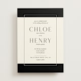 "Simple Elegance" - Wedding Invitations in Onyx by Monika Konieczna - Front
