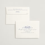 "Daisy Toile" - Wedding Invitations in Blue Willow by Susan Zinader - FREE Recipient Addressing