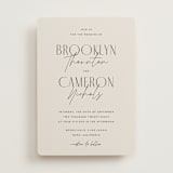 "Arabilla Overlap" - Wedding Invitations in Linen by Kelly Schmidt - Front