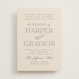 "Tendu" - Wedding Invitations in Creme by Carly Reed Walker - Front
