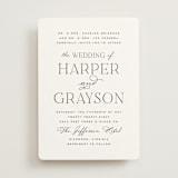 "Tendu" - Wedding Invitations in Cloud by Carly Reed Walker - Front