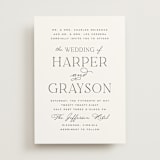 "Tendu" - Wedding Invitations in Cloud by Carly Reed Walker - Front