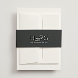 "Tendu" - Wedding Invitations in Cloud by Carly Reed Walker - Assembled with Belly Band