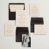 "Tendu" - Wedding Invitations in Creme by Carly Reed Walker - Invitation Suite