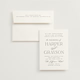 "Tendu" - Wedding Invitations in Cloud by Carly Reed Walker - Invitation with Envelope
