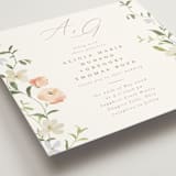 "Garden View" - Wedding Invitations in Peach by Everett Paper Goods - Detail