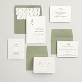 "Gentle Whisper" - Wedding Invitations in Cotton by Jennifer Postorino - Invitation Suite