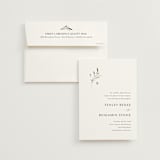 "Gentle Whisper" - Wedding Invitations in Cotton by Jennifer Postorino - Invitation with Envelope