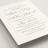 "Organza" - Wedding Invitations in Linen by Jill Means - Detail