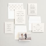 "Organza" - Wedding Invitations in Linen by Jill Means - Invitation Suite